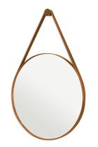 Espelho Adnet Para Lavabo Organico Redondo 60cm + Suporte