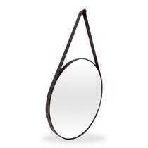 Espelho Adnet Redondo 30cm com Alça e Suporte para Sala Quarto Banheiro Hall