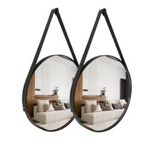 Espelho Adnet Redondo 30cm Kit com 2 Unidades para Banheiro Hall Sala