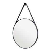 Espelho Adnet Redondo 60cm Alca e Moldura em material sintético Suporte Parede Sala Hall Banheiro Espelho Adnet Redondo 60cm Alca e Moldura em material sintético Suporte Parede Sala Hall Banheiro