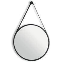 Espelho Adnet Redondo Preto Alça Preta 60cm c/ Suporte