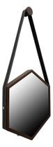 Espelho Adnet Sextavado 50cm Decorativo Com Alça + Suporte -