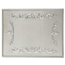 Espelho Adornos Classicos Retangular Prata Fino Design