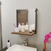 Espelho Aéreo Banheiro Espelheiro Para Banheiro Com Prateleira Organizadora Decorativo