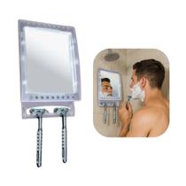 Espelho Antiembaçante Magic Mirror Banho com Ventosa Moldura Suporte Barbear Vidro Box Parede