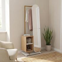 Espelho Arara 170cm Jade Branco/Aveiro Espelho Arara 170cm Jade Branco/Aveiro