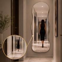 Espelho Artto Aura Decorativo Hall Entrada Parede Corredor Vertical 90CM Retangular Sem Moldura