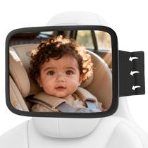 Espelho automotivo para bebê PLANTURECO para encosto de cabeça fixo, rotação 360