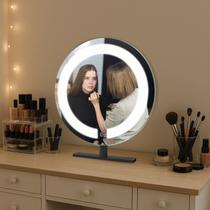 Espelho Bancada Redondo 40cm com 2 Leds Touch Reduna Espelho Bancada Redondo 40cm com 2 Leds Touch Reduna