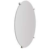 Espelho Banheiro Casa 3Mm Com Botão Francês Redondo 50Cm