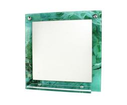 Espelho Banheiro Com Prateleira 40Cm X 40Cm Mármore Verde