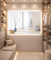 Espelho Banheiro Inteligente Touch Led 3 Cores Com Desembacador 80x60 cm