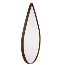 Espelho Banheiro Orgânico FORMATO 70cm OVAL Couro Café - Oseias Sampaio Decorações