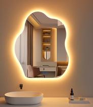 Espelho Banheiro Organico Inteligente Touch Led 3 Cores Com Desembacador 80x60 cm Espelho Banheiro Organico Inteligente Touch Led 3 Cores Com Desembacador 80x60 cm