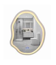 Espelho Banheiro Organico Inteligente Touch Led 3 Cores Com Desembacador 80x60 cm