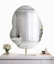 Espelho Banheiro Organico Inteligente Touch Led 3 Cores Com Desembacador 80x60 cm