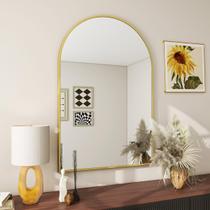 Espelho BEAUTYPEAK Arch 20x30cm montado na parede Vanity Gold