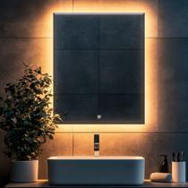 Espelho Bisotê Com Led 60x40 Cm Retangular Sala Banheiro