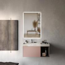 Espelho Bisotê Com Led 90x70 Cm Retangular Decorativo Luxo