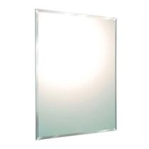 Espelho Bisotê Decorativo Retangular 60X40cm Vidro 4mm De Espessura Chanfro 20mm para Banheiro Sala
