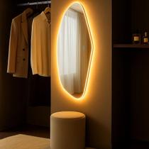 Espelho Brisa 110x50cm com LED Touch Bivolt Design Moderno para Banheiro Quarto e Penteadeira Espelho Decorativo de Parede Espelho Brisa 110x50cm com LED Touch Bivolt Design Moderno para Banheiro Quarto e Penteadeira Espelho Decorativo de Parede