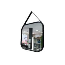 Espelho C/ Bordas Arredondadas C/ Alça Em material ecológico - MR Decorações