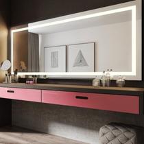 Espelho Camarim 100x70cm Retro Iluminado Led