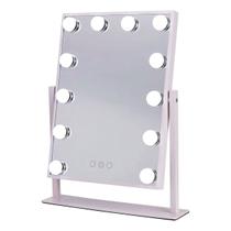 Espelho Camarim Grande 12 Lampadas LED 3 Tons Brilho Ajustavel Touch Rotaçao 360 Graus Maquiagem Penteado Bancada Penteadeira Mesa Banheiro