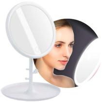 Espelho Camarim Touch Com Led Branco e Luz Quente 7 Polegadas Recarregável - MADE BASICS