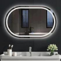 Espelho Cápsula Jateado com LED Frontal e Touch Screen - Design Premium