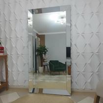 Espelho chanfrado 1x2 metros crital prata