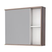 Espelho com 1 Prateleira Vernon Branco Tamarindo