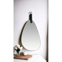 Espelho com Alça Orgânico Decorativo 28cm