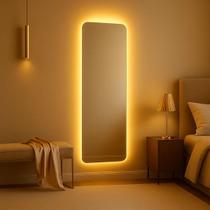 Espelho Com led Corpo inteiro Retangular para Banheiro Quarto Sala 150x40cm LED 3 Cores Touch