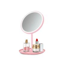 Espelho Com Led De Mesa Circular Maquiagem Portátil Usb
