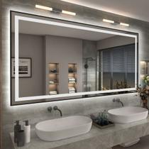 Espelho com LED Duplo + Moldura de Contorno em PVC