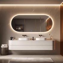 Espelho com LED Luz quente e Luz Fria Oval Grande 150x40 Decoração Corpo Inteiro Espelho com LED Luz quente e Luz Fria Oval Grande 150x40 Decoração Corpo Inteiro