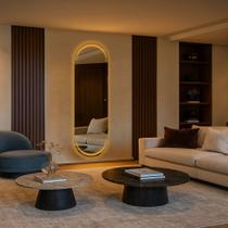 Espelho Com Led Organico Touch Luxuoso Sala Salão Quarto Closet Hall