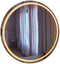 Espelho Com Luz De Led Redondo 80Cm Touch Screen