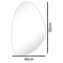 Espelho Com Moldura Dourada Ouro, Orgânico Grande Abstrato Tendência Duas Cores Formato Diferente