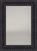 Espelho com moldura preta trabalhada 57x77 cm
