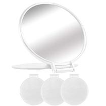 Espelho compacto a granel redondo espelho de maquiagem para bolsa, conjunto de 3, 2,6 "L x 2,37" W (cor branca)