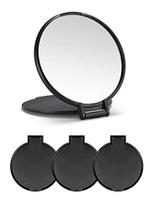 Espelho compacto a granel redondo espelho de maquiagem para bolsa, conjunto de 3, 2,6 "L x 2,37" W (preto)