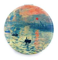 Espelho compacto Aeisage Monet Sunrise Art Print em couro PU Espelho compacto Aeisage Monet Sunrise Art Print em couro PU
