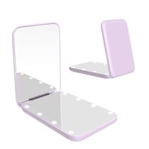 Espelho compacto com ampliação 1x/3x com roxo claro Espelho compacto com ampliação 1x/3x com roxo claro