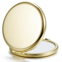 Espelho compacto Getinbulk de dupla face 1X/2X Magnifying Gold