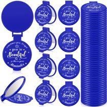 Espelho compacto Gulfmew Inspirational 7 cm Bulk 36 unidades azul