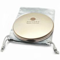 Espelho compacto Mavoro 1x/10x de ampliação Champagne Gold Espelho compacto Mavoro 1x/10x de ampliação Champagne Gold