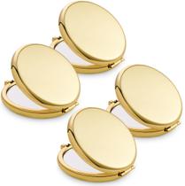 Espelho compacto MLLXX Metal Round Shell 1X/2X Magnifying Gold