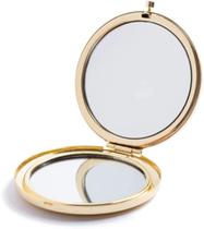 Espelho compacto Mpowtech Gold para mulheres e meninas 1x/2x Magnify